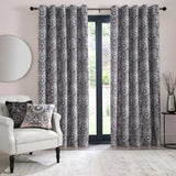 Laurence Llewelyn-Bowen Romilly Floral Velvet Blackout Eyelet Curtains Light Filtering Printed