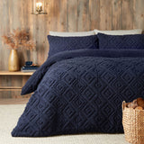 Snug Romo Cosy Fleece Duvet Cover Set - Navy