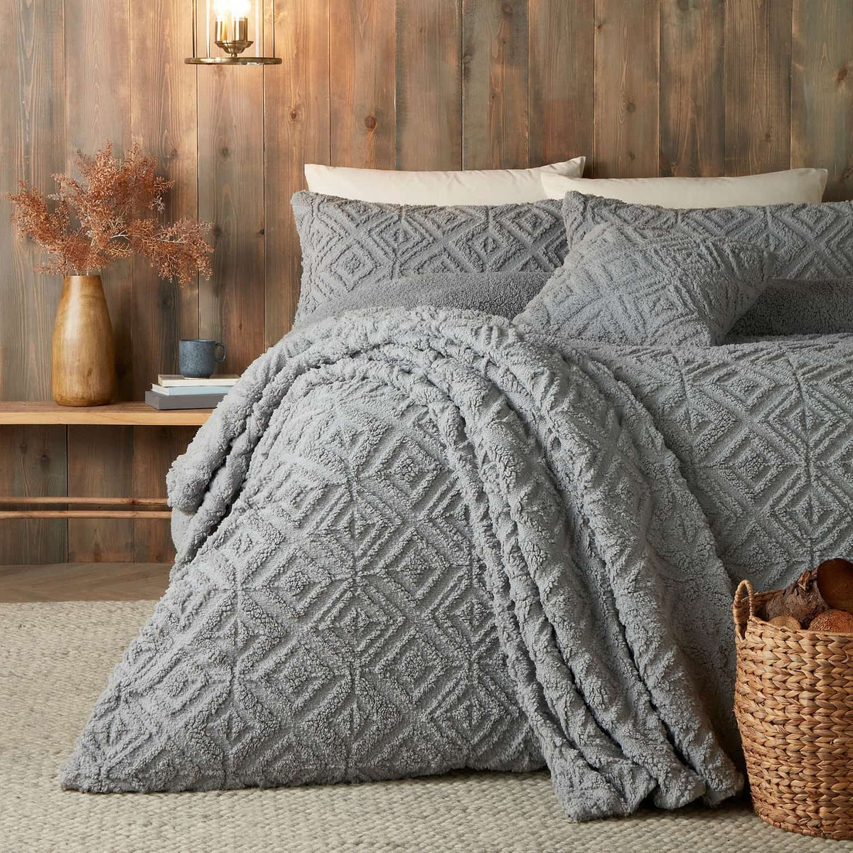 Snug Romo Cosy Fleece Reversible Throw – Grey – 130cm x 180cm - Romo Throw In Grey 130 X 180Cm 2