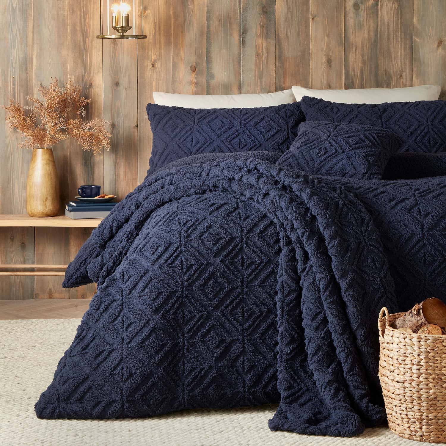 Snug Romo Cosy Fleece Reversible Throw – Navy – 130cm x 180cm - Romo Throw In Navy 130 X 180Cm 2