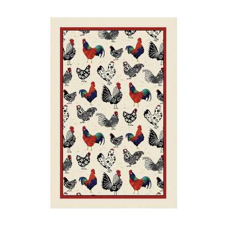 Ulster Weavers Rooster Luxury 100% Cotton Tea Towel - Rooster Cotton Tea Towel In Cream 2