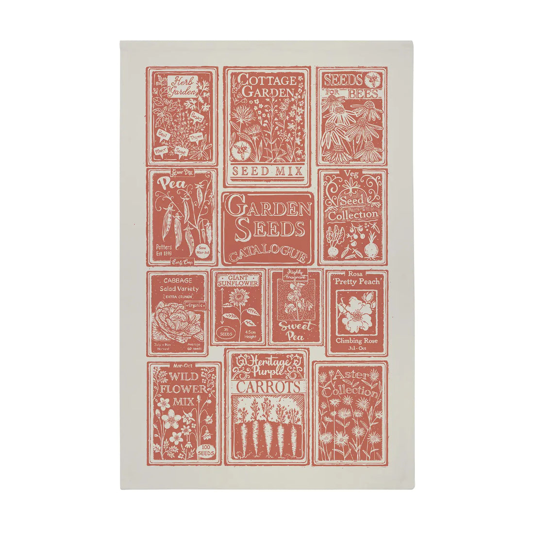 Ulster Weavers Seed Packets Kitchen Tea Towel 100% Cotton