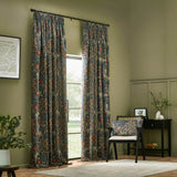 Seaweed Tape Top Pencil Pleat Curtains - Indigo