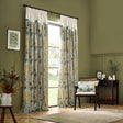 Seaweed Tape Top Pencil Pleat Curtains - Stone / Sunflower
