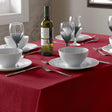 Select Plain Linen Look Red Kitchen Textile