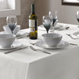 Select Plain Linen Look White Kitchen Textile