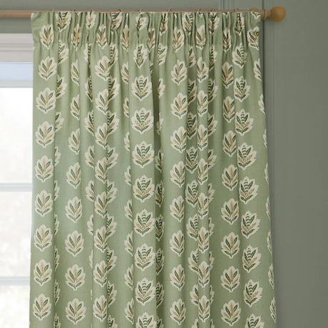 Sessile Leaf Tape Top Pencil Pleat Curtains by Sanderson