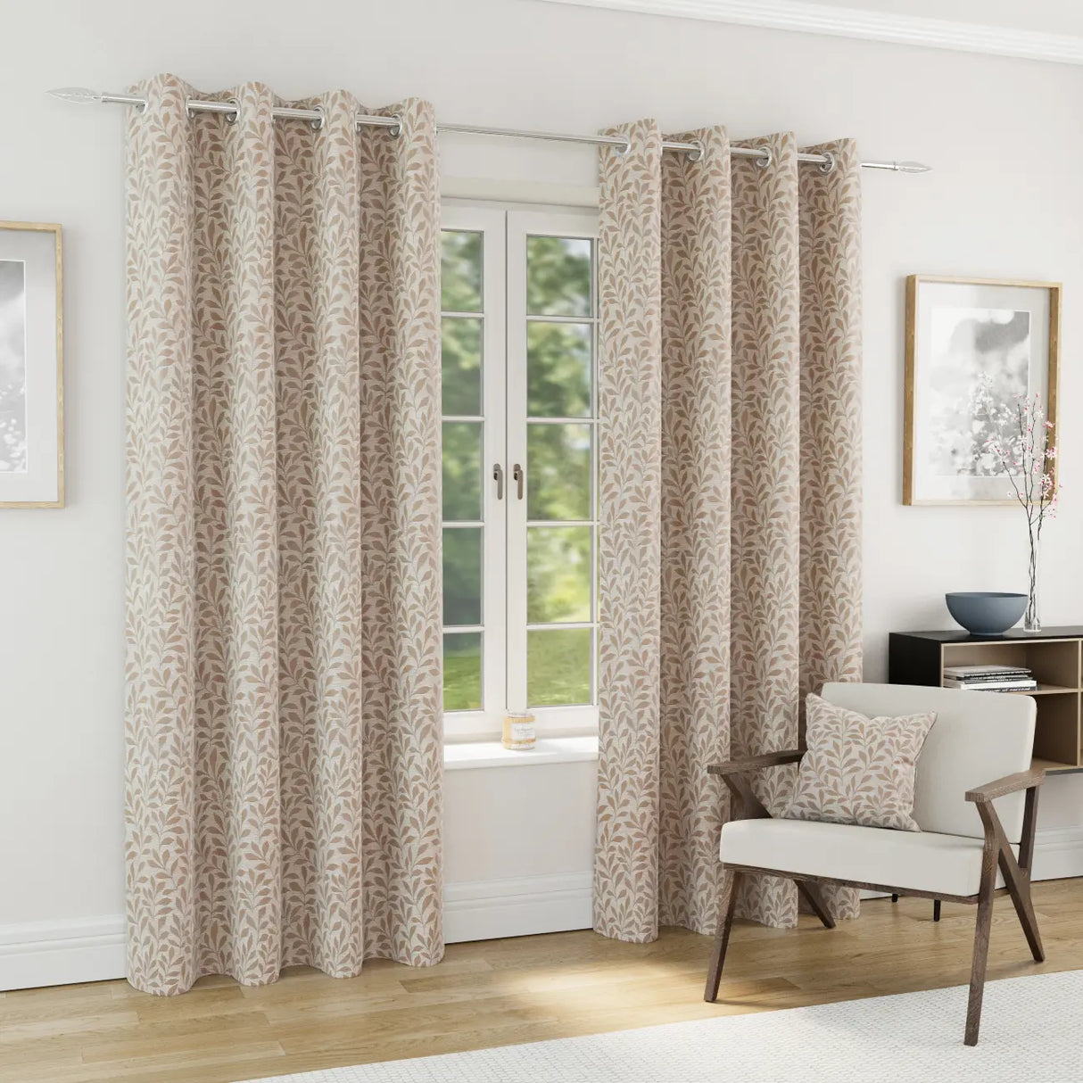 Sherwood Blackout Eyelet Curtains - Natural