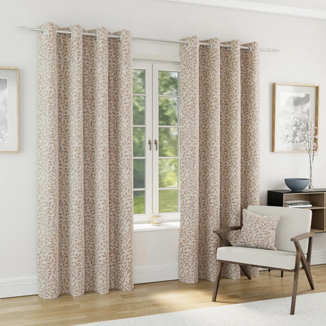 Sherwood Blackout Eyelet Curtains - Natural