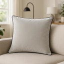 Meridian Velvet Piped Cushion Cover 22" x 22" (55cm x 55cm) by Paoletti
