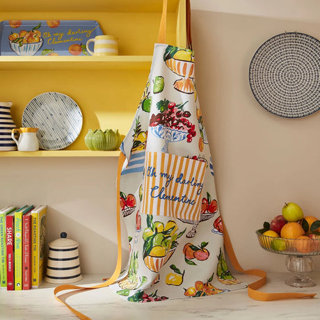 Summer Fruits Cotton Apron in Multicolour
