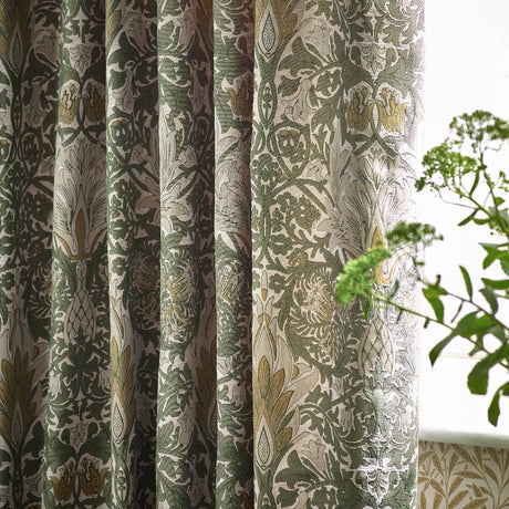 Snakeshead Tape Top Pencil Pleat Curtains by Morris & Co