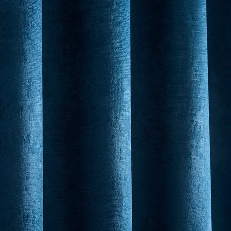 Strata Eyelet Curtains in Dark Teal - 46" Width x 54" Drop (117 x 137cm)