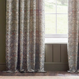 Strawberry Thief Jacquard Tape Top Pencil Pleat Curtains - Biscuit