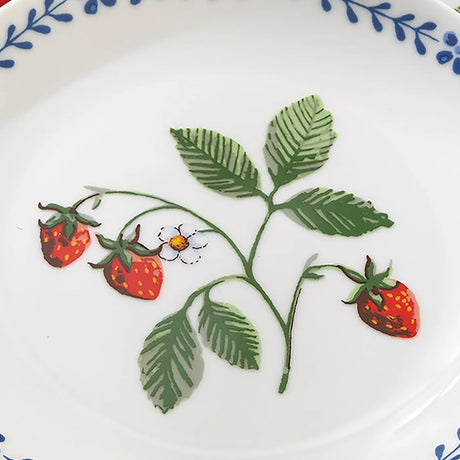 Strawberry Patch Porcelain Dinner Plate in Green