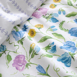 Dreams & Drapes Sweetpea Floral 100% Cotton Lilac Duvet Cover Set 5