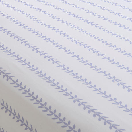 Dreams & Drapes Sweetpea Floral 100% Cotton Lilac Fitted Sheet 4