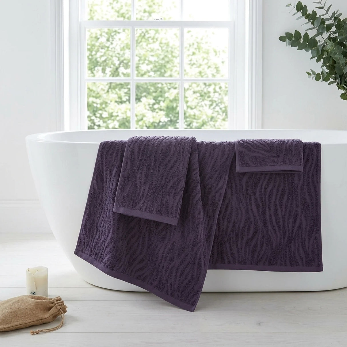 Safari 500gsm Damson 100% Cotton Towels-1