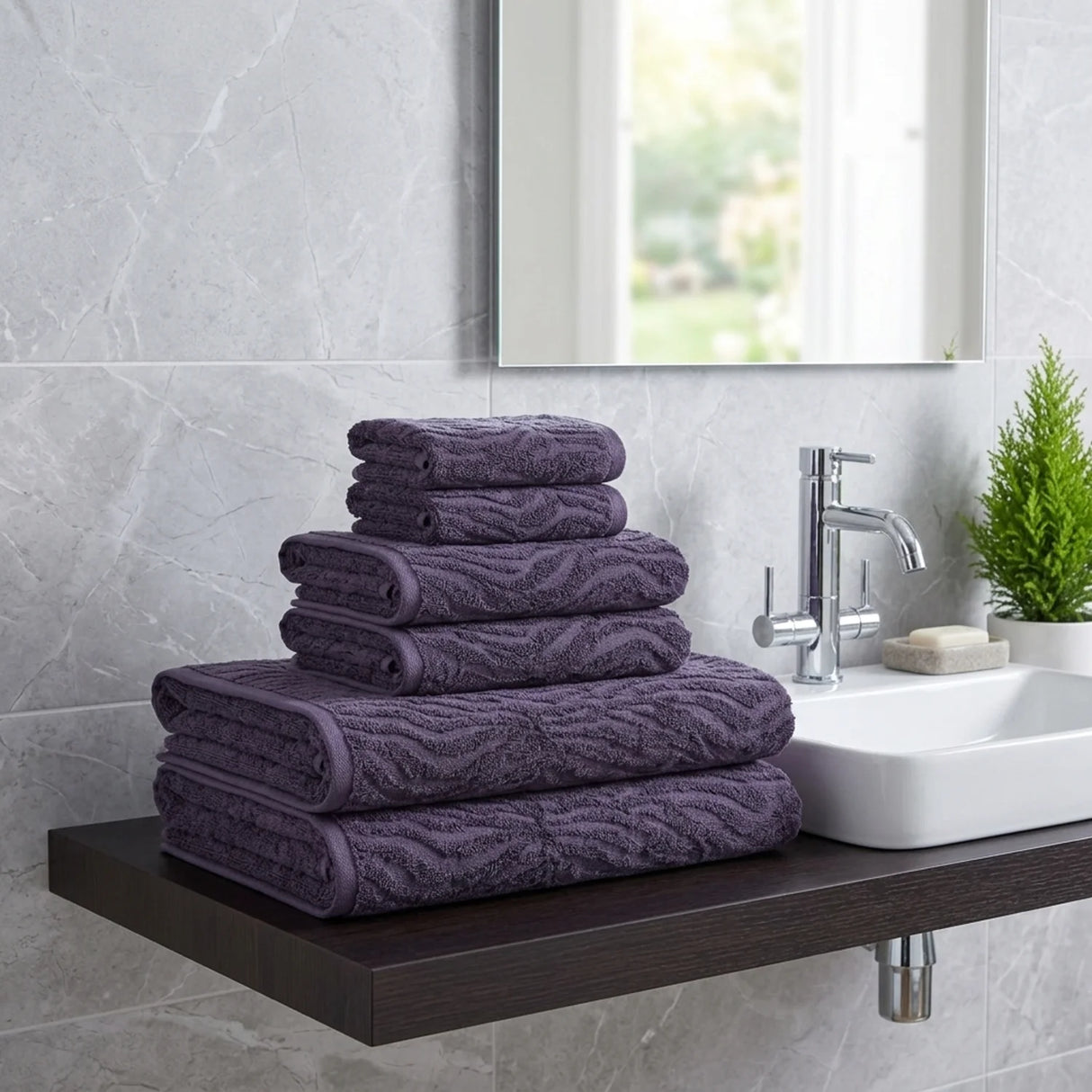 Safari 500gsm Damson 100% Cotton Towels-2