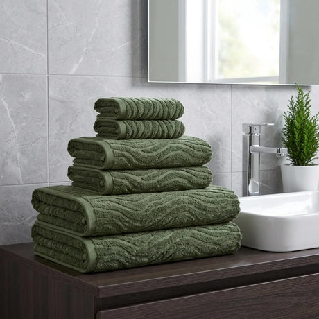 Safari 500gsm Forest Green 100% Cotton Towels-1