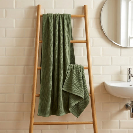 Safari 500gsm Forest Green 100% Cotton Towels-3