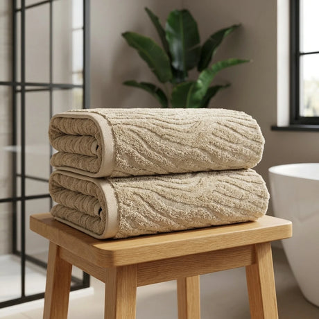 Safari 500gsm Natural Sand 100% Cotton Towels-1