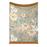 Sagara Floral Bird Print Green Throw 130 x 180cm - Sagara Throw In Green 130 X 180Cm 2