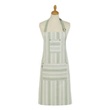 Ulster Weavers Sage Stripe Cotton Kitchen Textiles Collection - Sage Stripe Cotton Apron In Sage 3