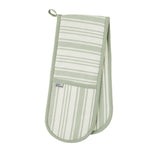 Ulster Weavers Sage Stripe Cotton Kitchen Textiles Collection - Sage Stripe Double Oven Glove In Sage 2