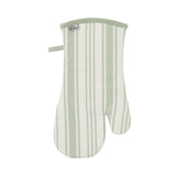 Ulster Weavers Sage Stripe Cotton Kitchen Textiles Collection - Sage Stripe Gauntlet Oven Glove In Sage 2