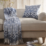 Sakari Cushion Cover 43cm x 43cm 17" x 17" - Blue - Sakari Cushion In Blue 43 X 43Cm 3