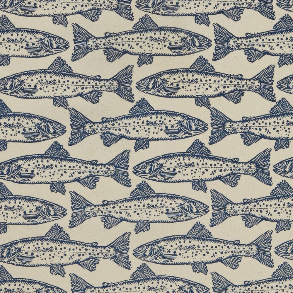 Ulster Weavers Salmon 100% Cotton Tea Towel Blue - Salmon Cotton Tea Towel In Blue 2