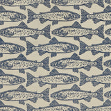 Ulster Weavers Salmon 100% Cotton Tea Towel Blue - Salmon Cotton Tea Towel In Blue 2