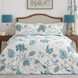 Samira Floral Bedspread 200cm x 230cm - Samira Bedspread In Teal 200 X 230Cm 1
