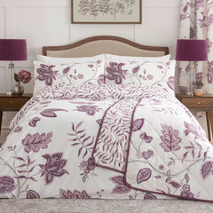 Samira Floral Plum Duvet Cover Bedding Set