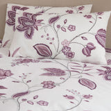 Samira Floral Teal Polycotton Duvet Cover Set - Plum - Samira Duvet Cover Set In Plum 4
