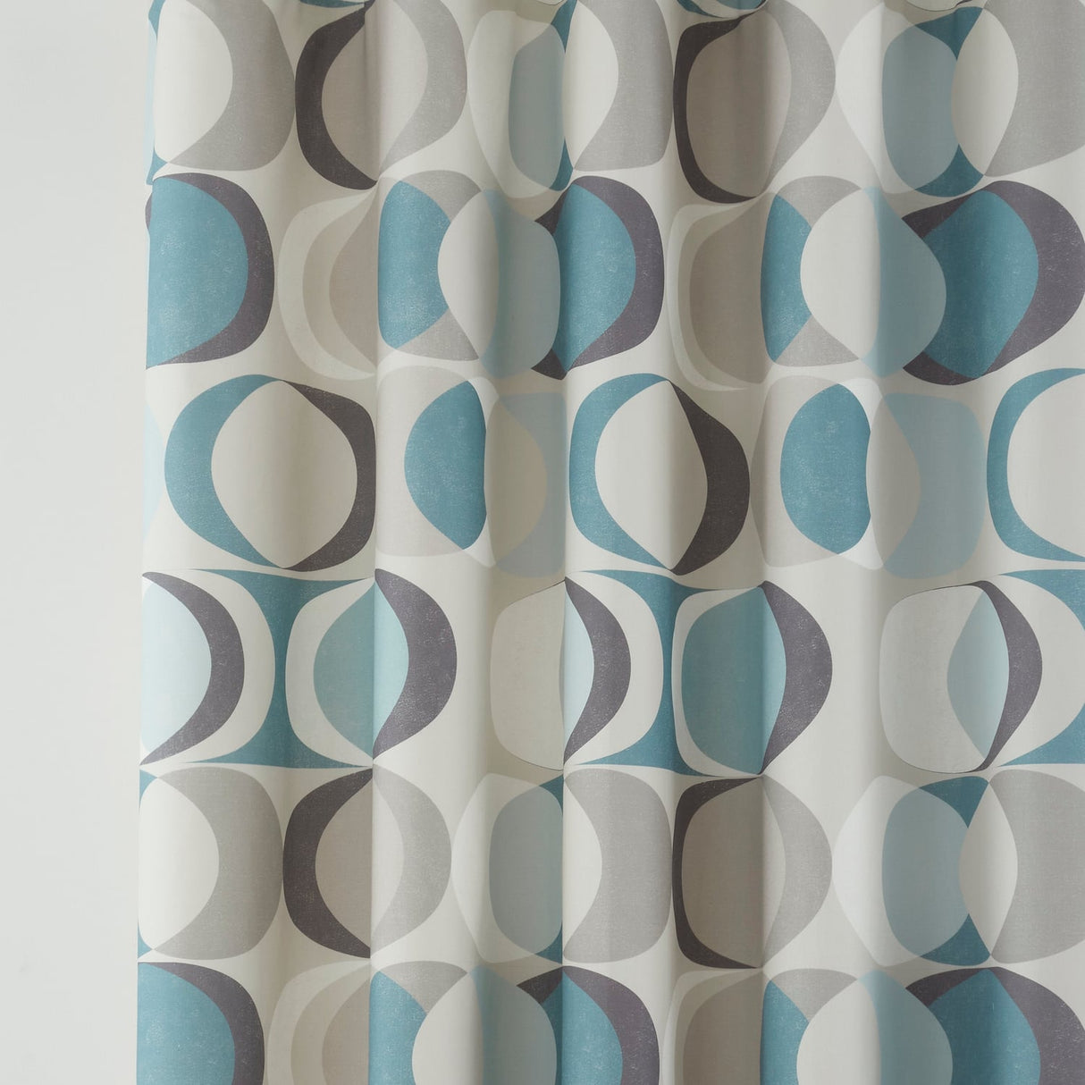 Sander Lined Eyelet Curtains - Duck Egg Light Filtering Printed - Sander Eyelet Curtains In Duck Egg 2