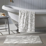 Sandringham Jacquard Leaf 550gsm Towel - Grey