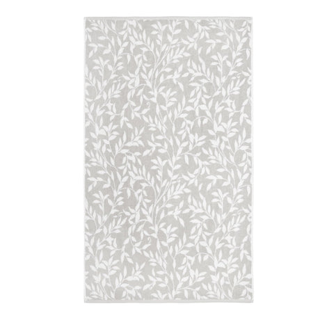 Sandringham Jacquard Leaf 550gsm Towel - Grey - Sandringham Towels In Grey 2