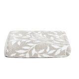 Sandringham Jacquard Leaf 550gsm Towel - Grey - Sandringham Towels In Grey 3