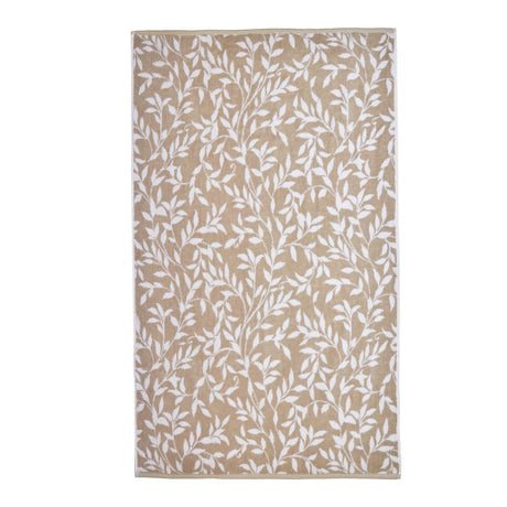 Sandringham Jacquard Leaf 550gsm Towel - Natural - Sandringham Towels In Natural 4