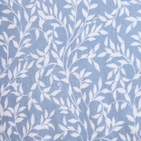 Sandringham Jacquard Leaf 550gsm Towel - Blue - Sandringham Towels In Pale Blue 3