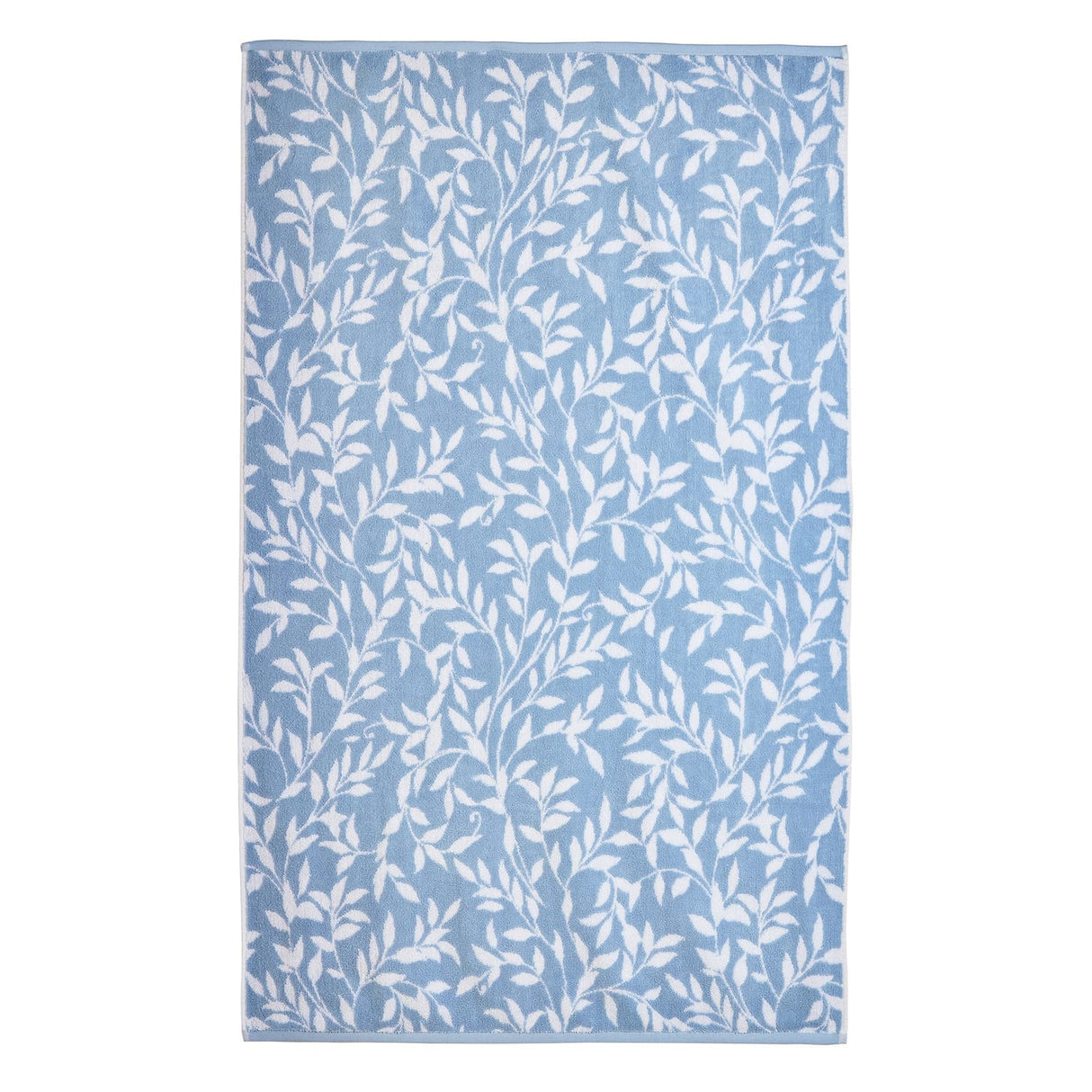 Sandringham Jacquard Leaf 550gsm Towel - Blue - Sandringham Towels In Pale Blue 5
