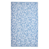 Sandringham Jacquard Leaf 550gsm Towel - Blue - Sandringham Towels In Pale Blue 5