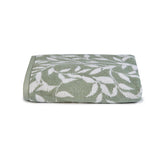 Sandringham Jacquard Leaf 550gsm Towel - Sage - Sandringham Towels In Sage 3