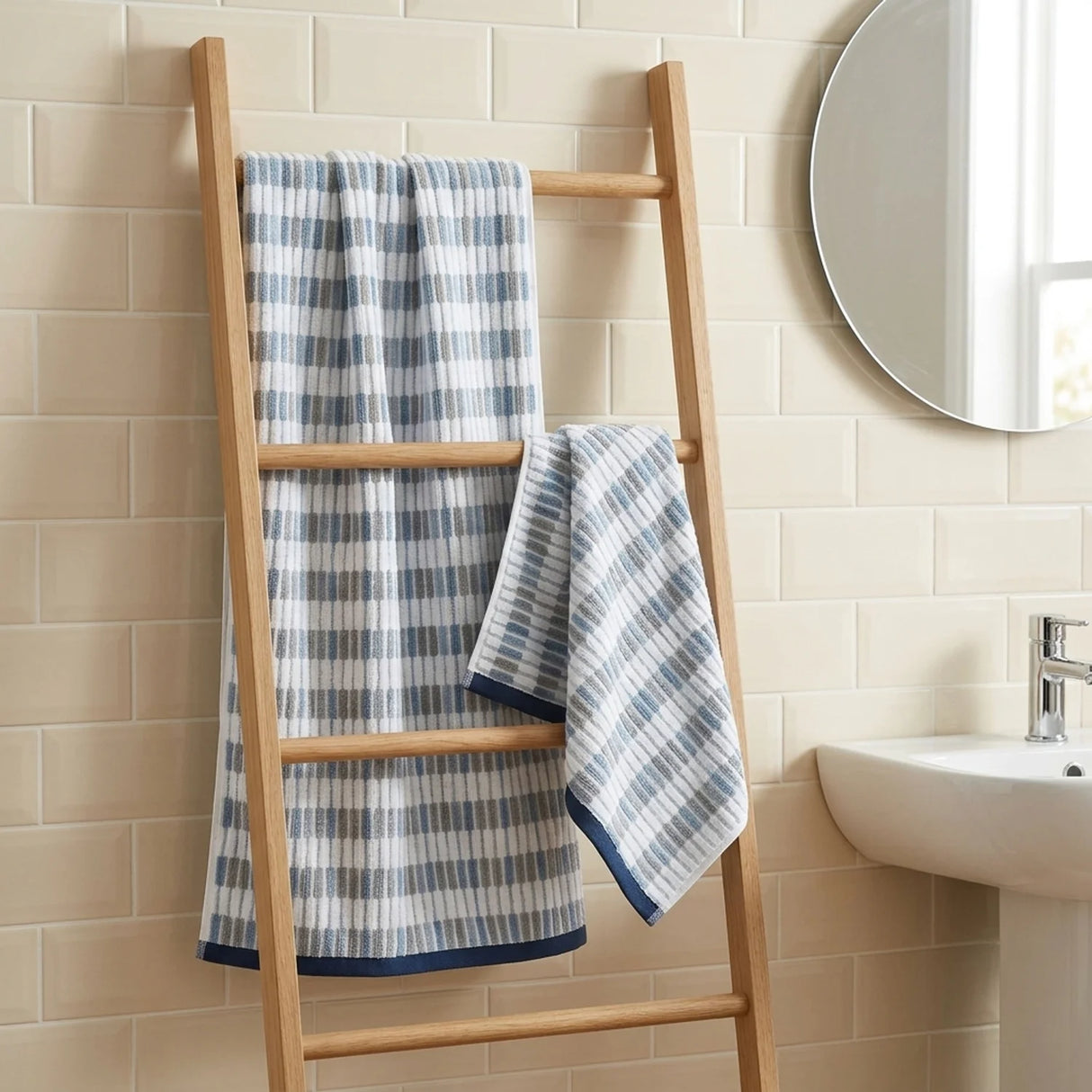 Santa Cruz 500gsm Blue 100% Cotton Towels-3