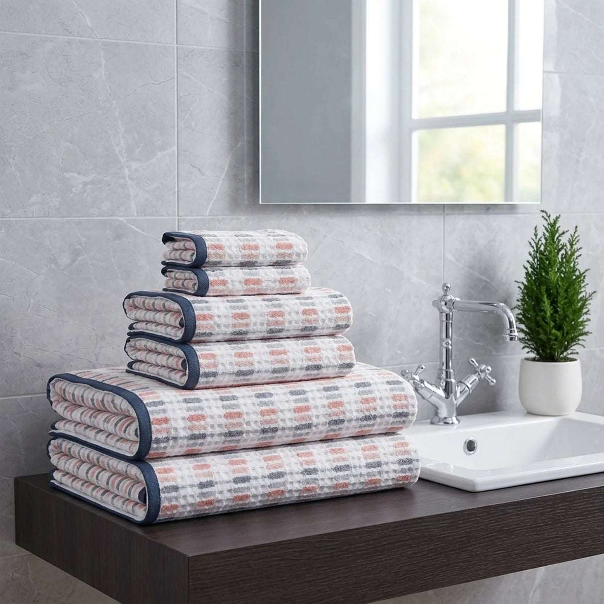 Santa Cruz 500gsm Blush 100% Cotton Towels-1
