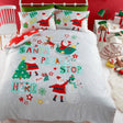 Santa Please Stop Here Christmas Microfibre Duvet Cover Set