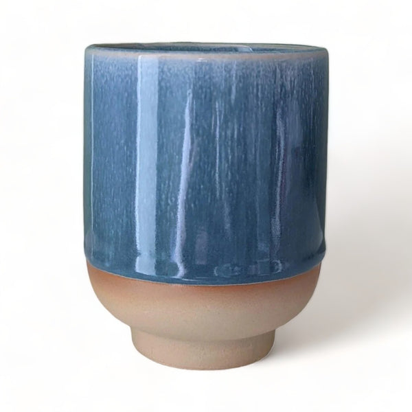 Santorini Blue Glaze Plant Pot 11cm