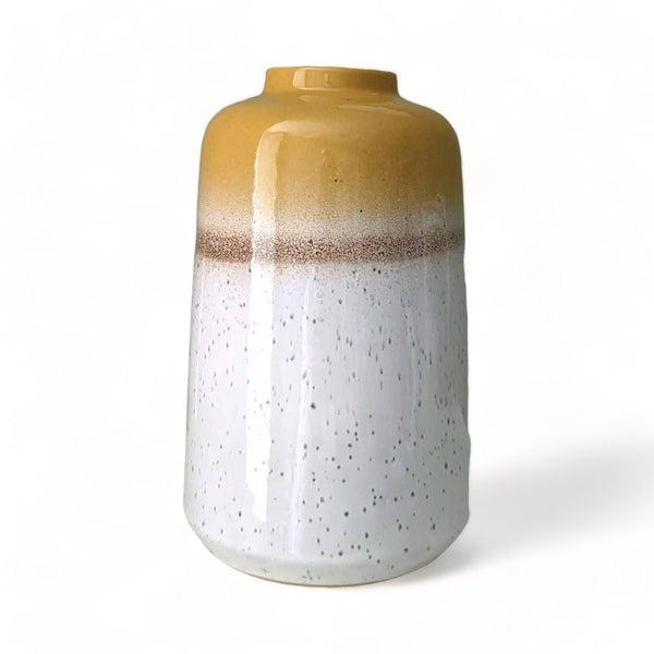 Santorini Ochre Ombre Glaze Vase 18cm